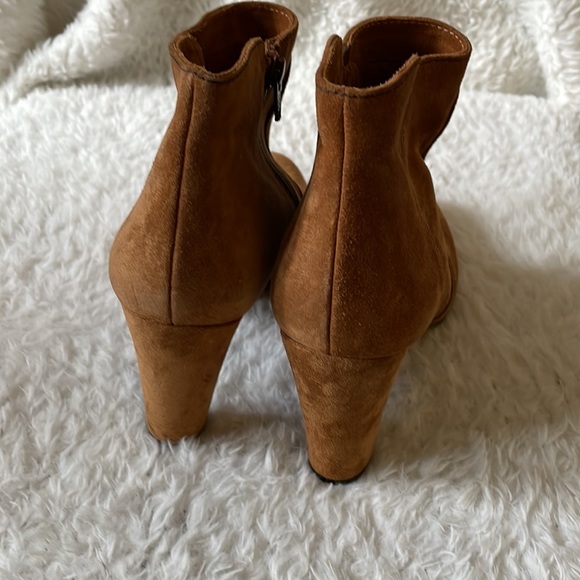 Chie Mihara suede heeled booties cognac tan brown luxury - Picture 7 of 16
